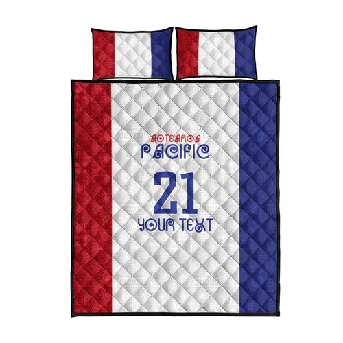 New Zealand Rugby Pacific Personalised Quilt Bed Set Maori Style Tribal Tapa Pattern