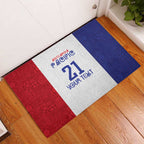 New Zealand Rugby Pacific Personalised Rubber Doormat Maori Style Tribal Tapa Pattern