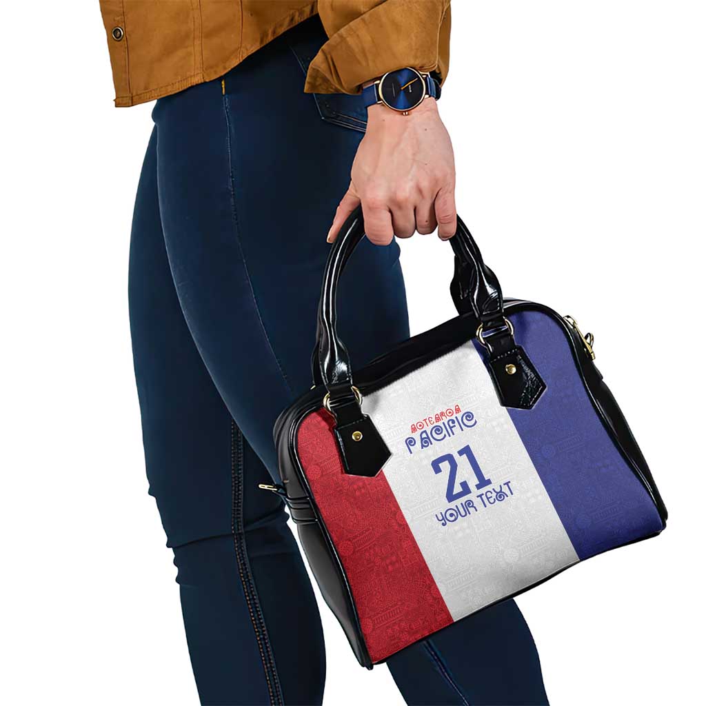 New Zealand Rugby Pacific Personalised Shoulder Handbag Maori Style Tribal Tapa Pattern