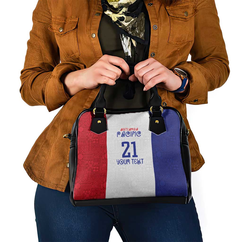 New Zealand Rugby Pacific Personalised Shoulder Handbag Maori Style Tribal Tapa Pattern