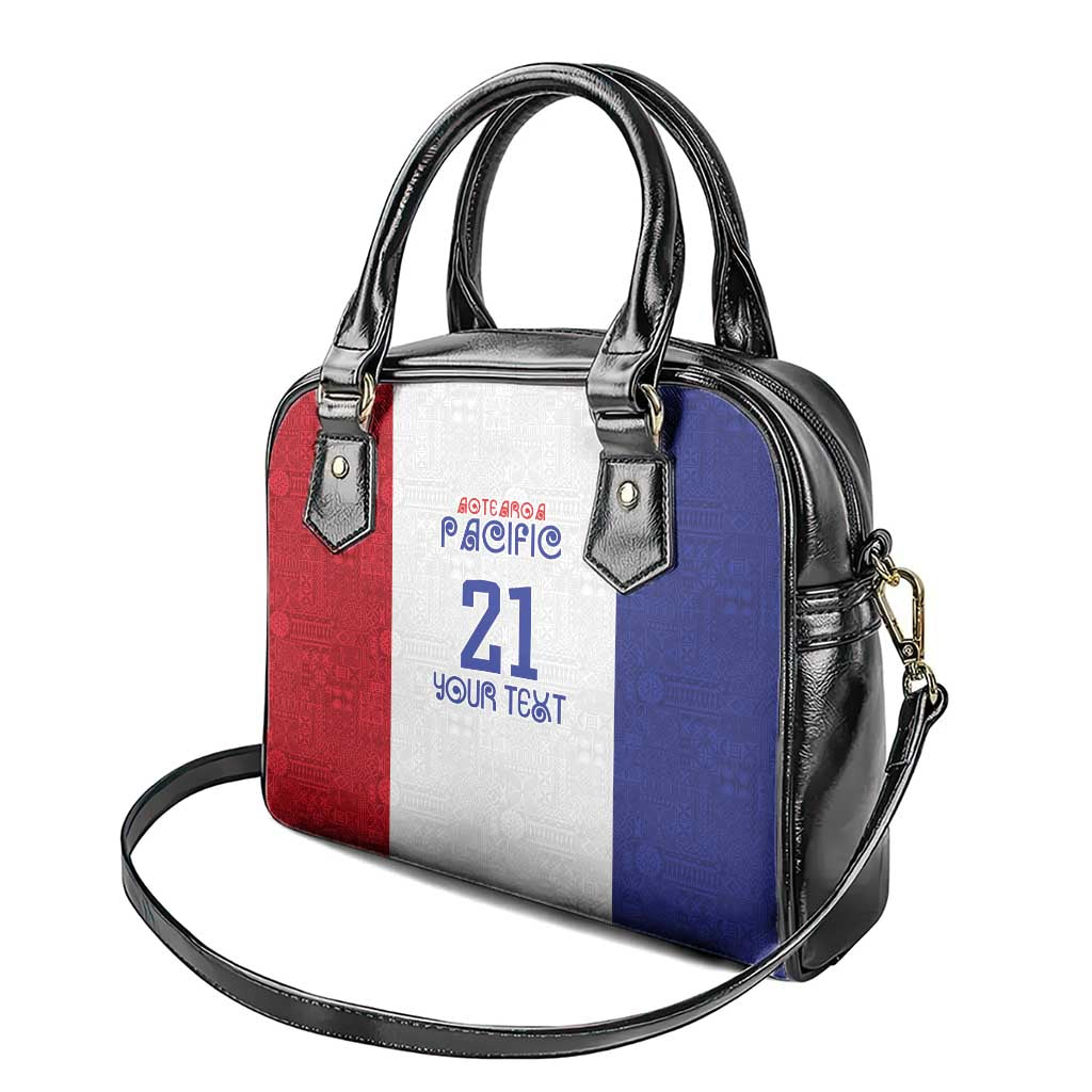 New Zealand Rugby Pacific Personalised Shoulder Handbag Maori Style Tribal Tapa Pattern