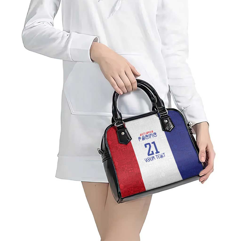 New Zealand Rugby Pacific Personalised Shoulder Handbag Maori Style Tribal Tapa Pattern