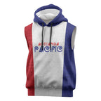 New Zealand Rugby Pacific Personalised Sleeveless Hoodie Maori Style Tribal Tapa Pattern - Aussie Hoodie