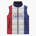 New Zealand Rugby Pacific Personalised Sleeveless Puffer Jacket Maori Style Tribal Tapa Pattern - Aussie Hoodie