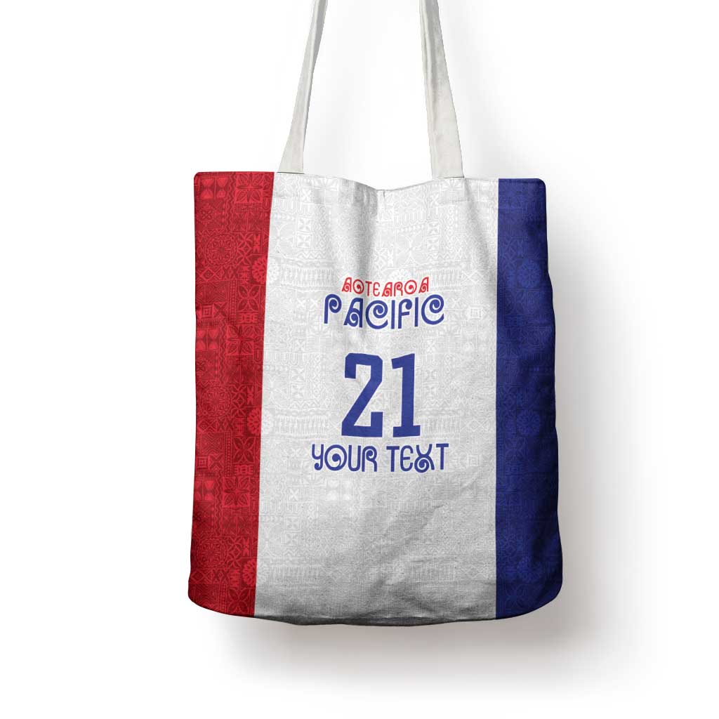 New Zealand Rugby Pacific Personalised Tote Bag Maori Style Tribal Tapa Pattern - Aussie Hoodie