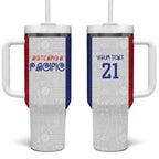 New Zealand Rugby Pacific Personalised Tumbler With Handle Maori Style Tribal Tapa Pattern