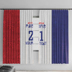New Zealand Rugby Pacific Personalised Window Curtain Maori Style Tribal Tapa Pattern