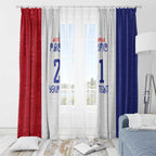 New Zealand Rugby Pacific Personalised Window Curtain Maori Style Tribal Tapa Pattern