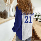 New Zealand Rugby Pacific Personalised Women Casual Shirt Maori Style Tribal Tapa Pattern
