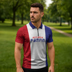New Zealand Rugby Pacific Personalised Zipper Polo Shirt Maori Style Tribal Tapa Pattern - Aussie Hoodie
