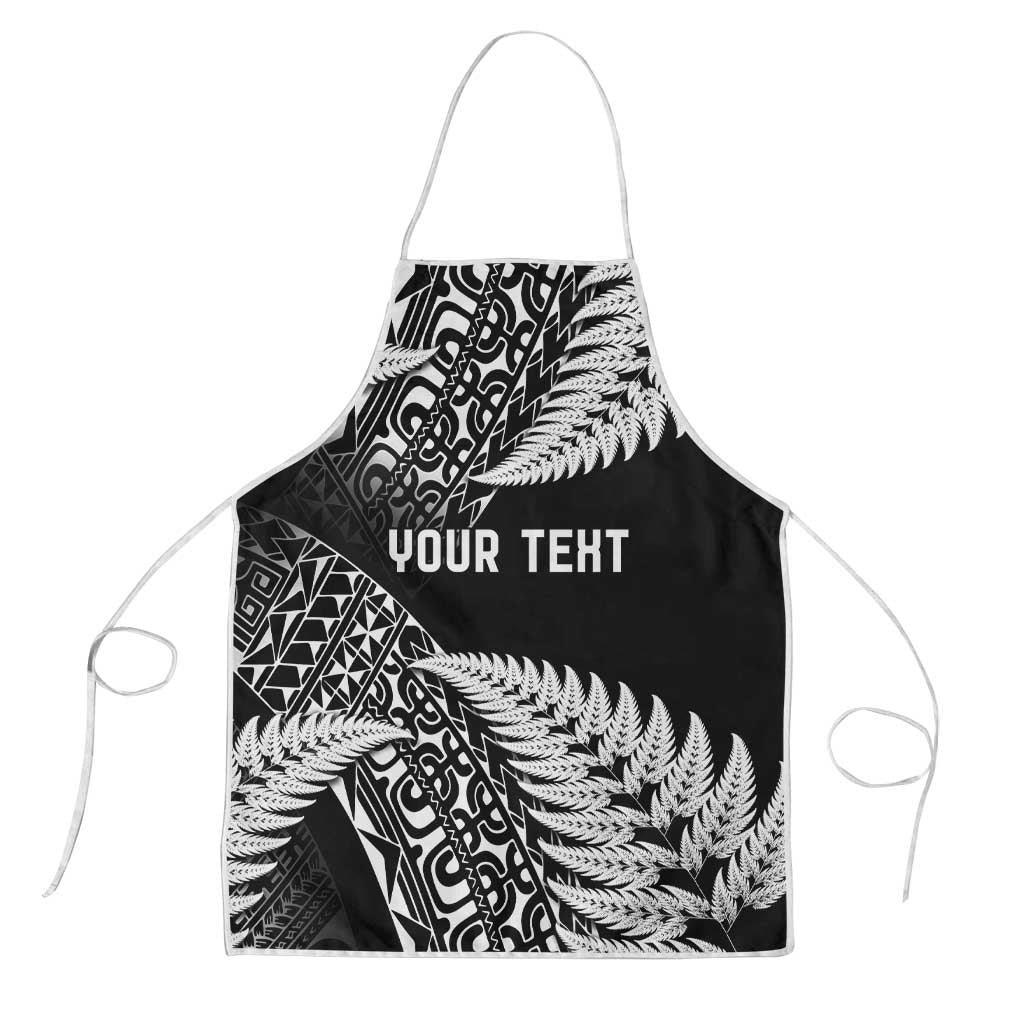 New Zealand Rugby Pacific Personalised Apron All Black Maori Pasifika Fern Pattern - Aussie Hoodie