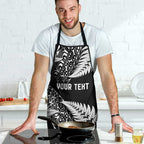 New Zealand Rugby Pacific Personalised Apron All Black Maori Pasifika Fern Pattern - Aussie Hoodie
