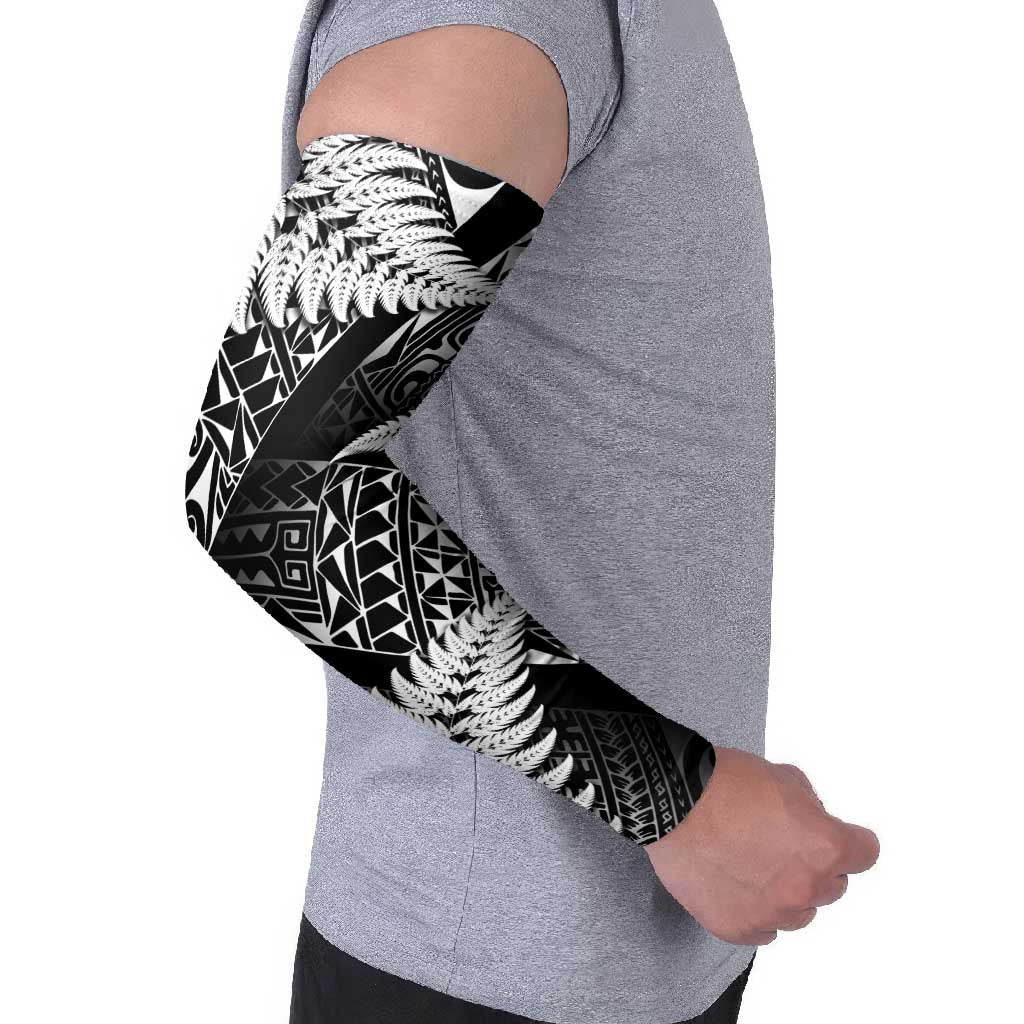 New Zealand Rugby Pacific Personalised Arm Sleeves All Black Maori Pasifika Fern Pattern - Aussie Hoodie