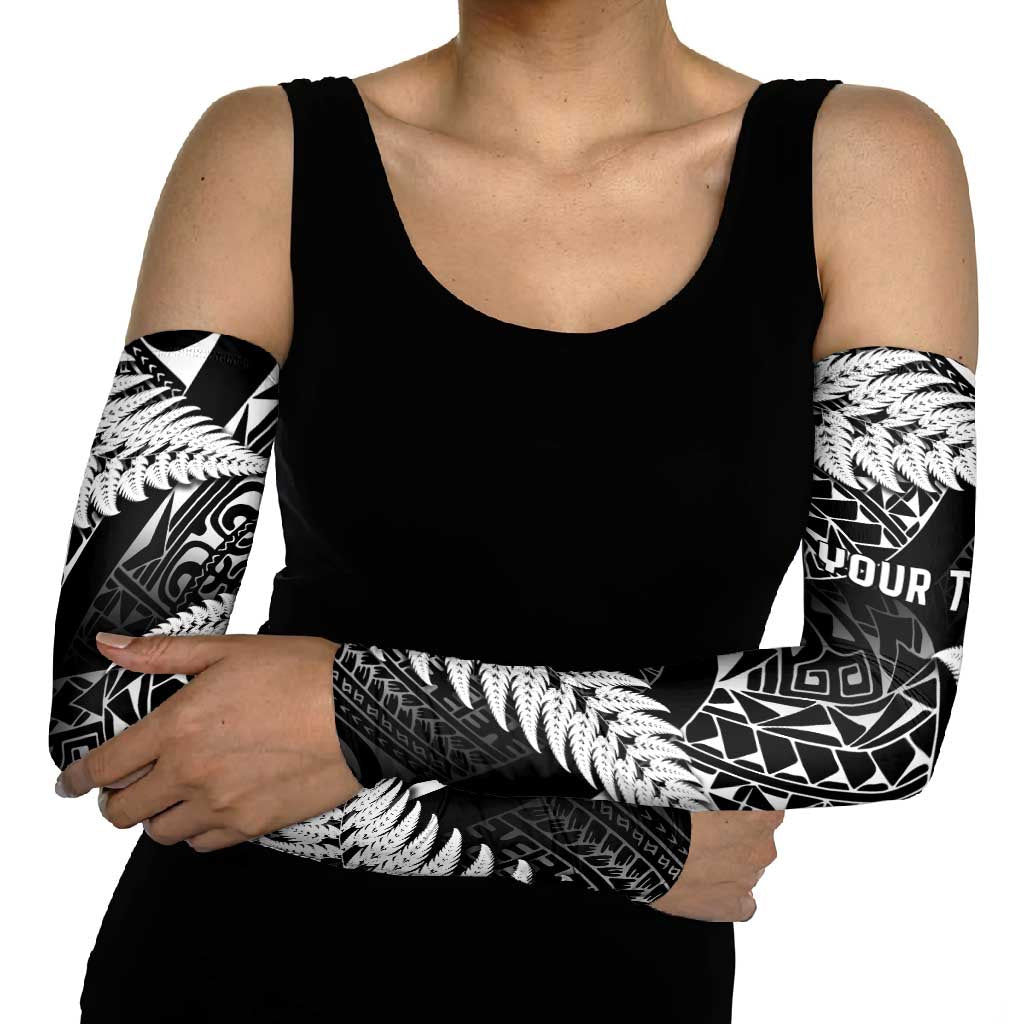 New Zealand Rugby Pacific Personalised Arm Sleeves All Black Maori Pasifika Fern Pattern - Aussie Hoodie