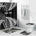 New Zealand Rugby Pacific Personalised Bathroom Set All Black Maori Pasifika Fern Pattern - Aussie Hoodie