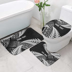 New Zealand Rugby Pacific Personalised Bathroom Set All Black Maori Pasifika Fern Pattern - Aussie Hoodie