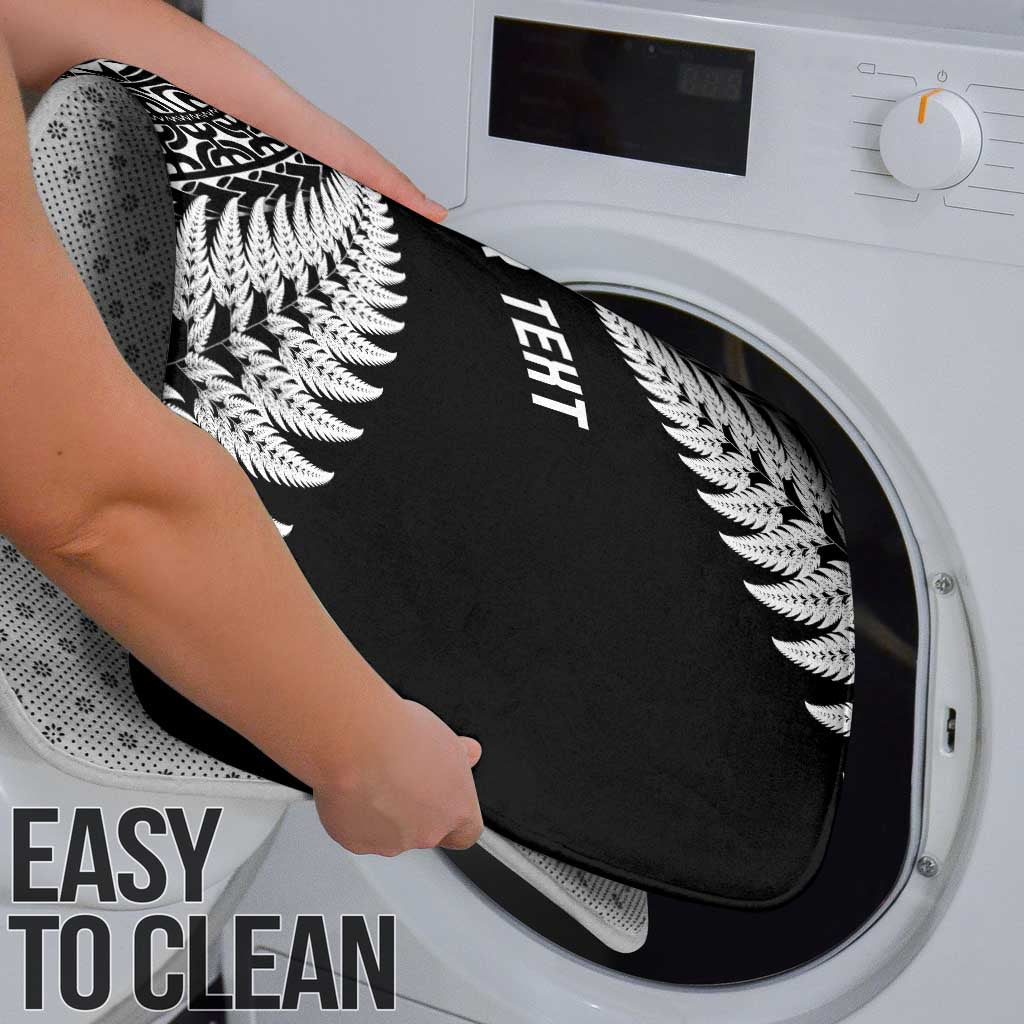 New Zealand Rugby Pacific Personalised Bathroom Set All Black Maori Pasifika Fern Pattern - Aussie Hoodie