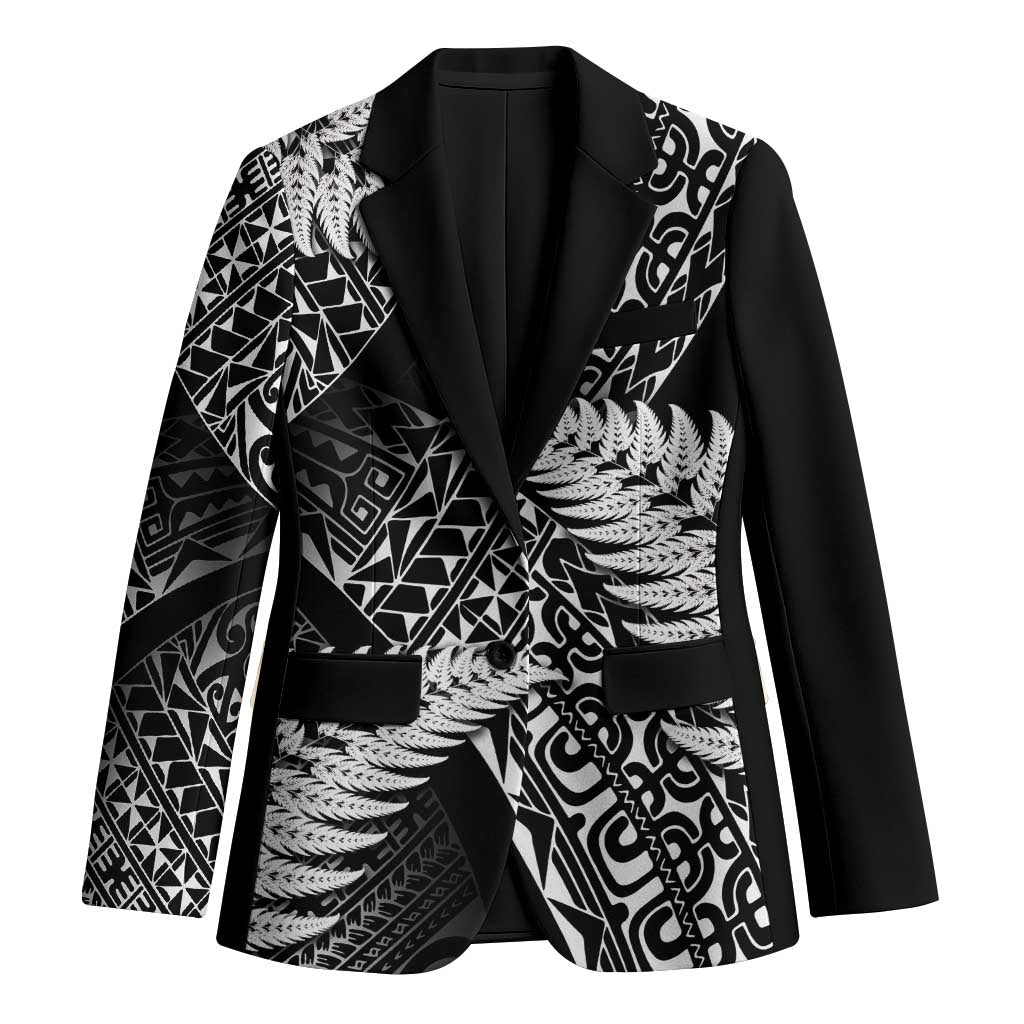 New Zealand Rugby Pacific Personalised Blazer All Black Maori Pasifika Fern Pattern - Aussie Hoodie