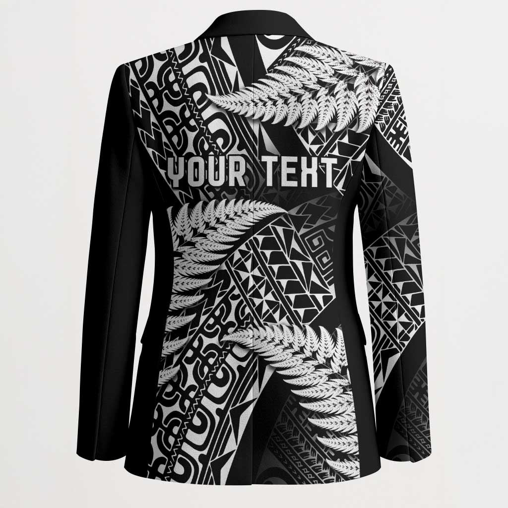 New Zealand Rugby Pacific Personalised Blazer All Black Maori Pasifika Fern Pattern - Aussie Hoodie