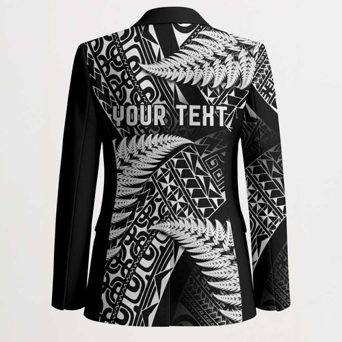 New Zealand Rugby Pacific Personalised Blazer All Black Maori Pasifika Fern Pattern - Aussie Hoodie