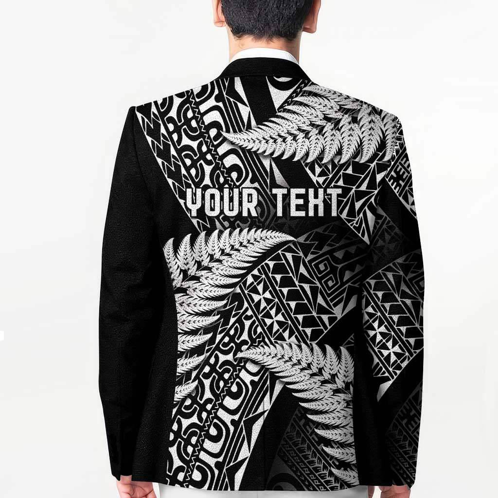 New Zealand Rugby Pacific Personalised Blazer All Black Maori Pasifika Fern Pattern - Aussie Hoodie