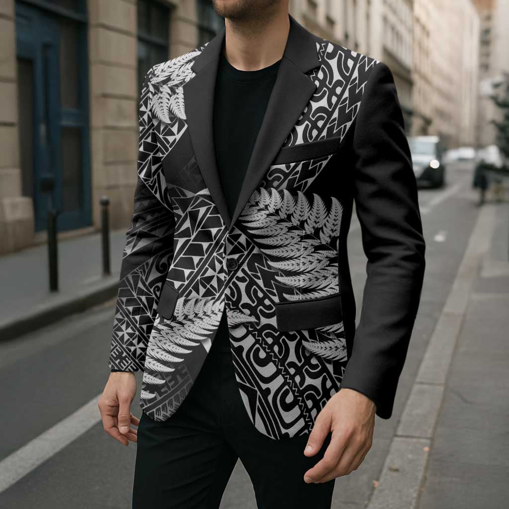 New Zealand Rugby Pacific Personalised Blazer All Black Maori Pasifika Fern Pattern - Aussie Hoodie