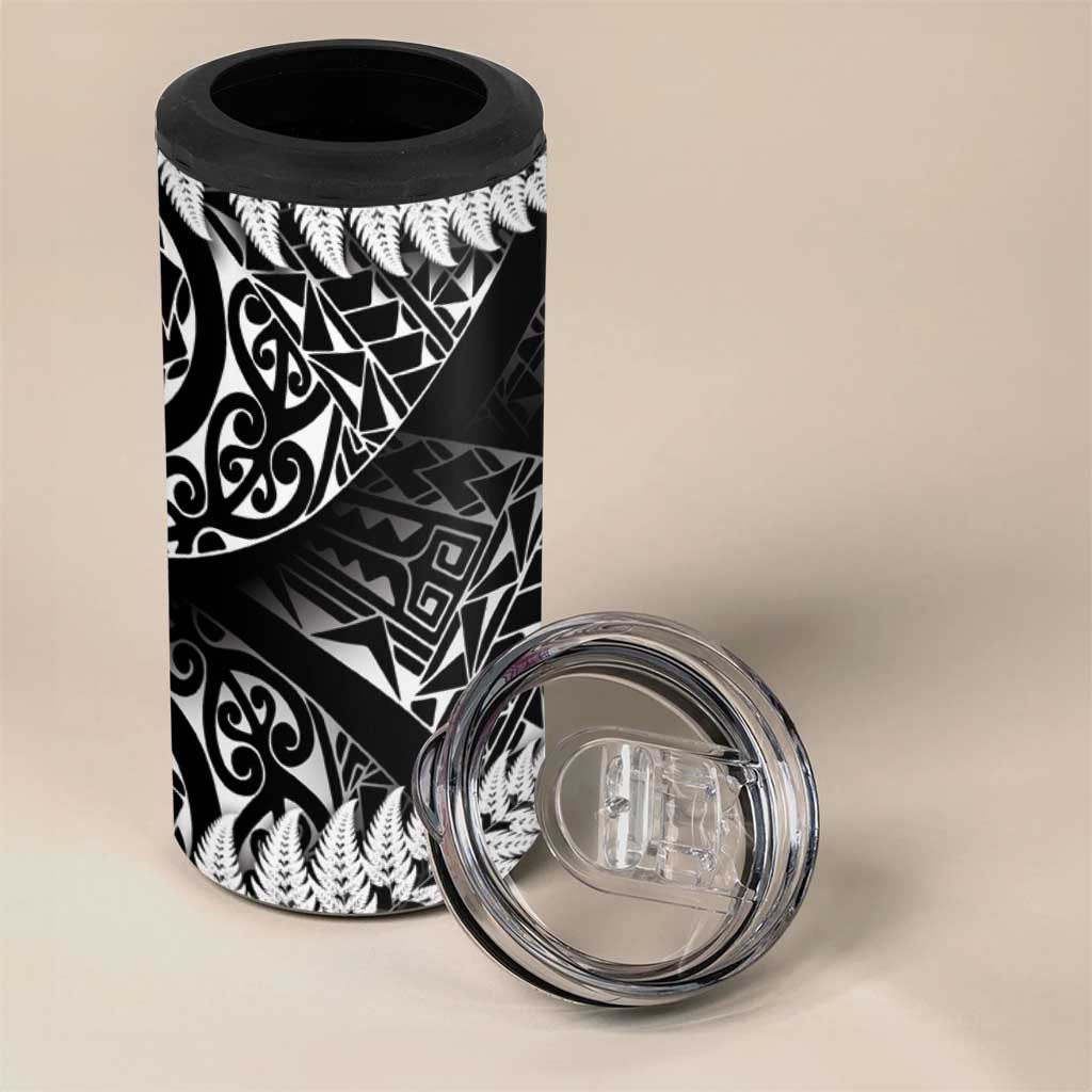 New Zealand Rugby Pacific Personalised 4 in 1 Can Cooler Tumbler All Black Maori Pasifika Fern Pattern