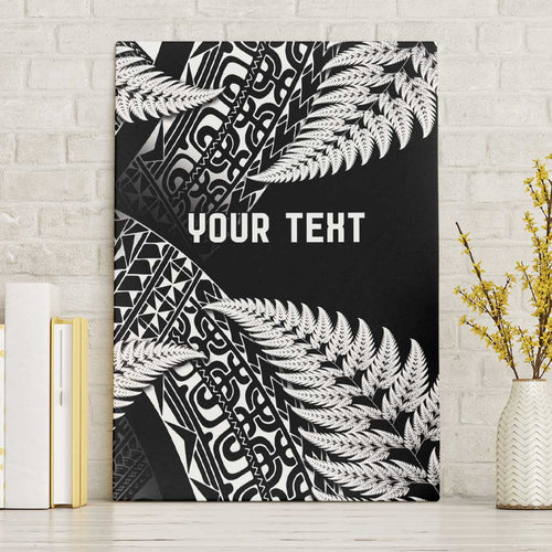 New Zealand Rugby Pacific Personalised Canvas Wall Art All Black Maori Pasifika Fern Pattern