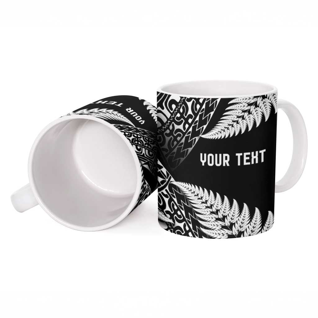 New Zealand Rugby Pacific Personalised Ceramic Mug All Black Maori Pasifika Fern Pattern - Aussie Hoodie