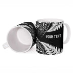 New Zealand Rugby Pacific Personalised Ceramic Mug All Black Maori Pasifika Fern Pattern - Aussie Hoodie