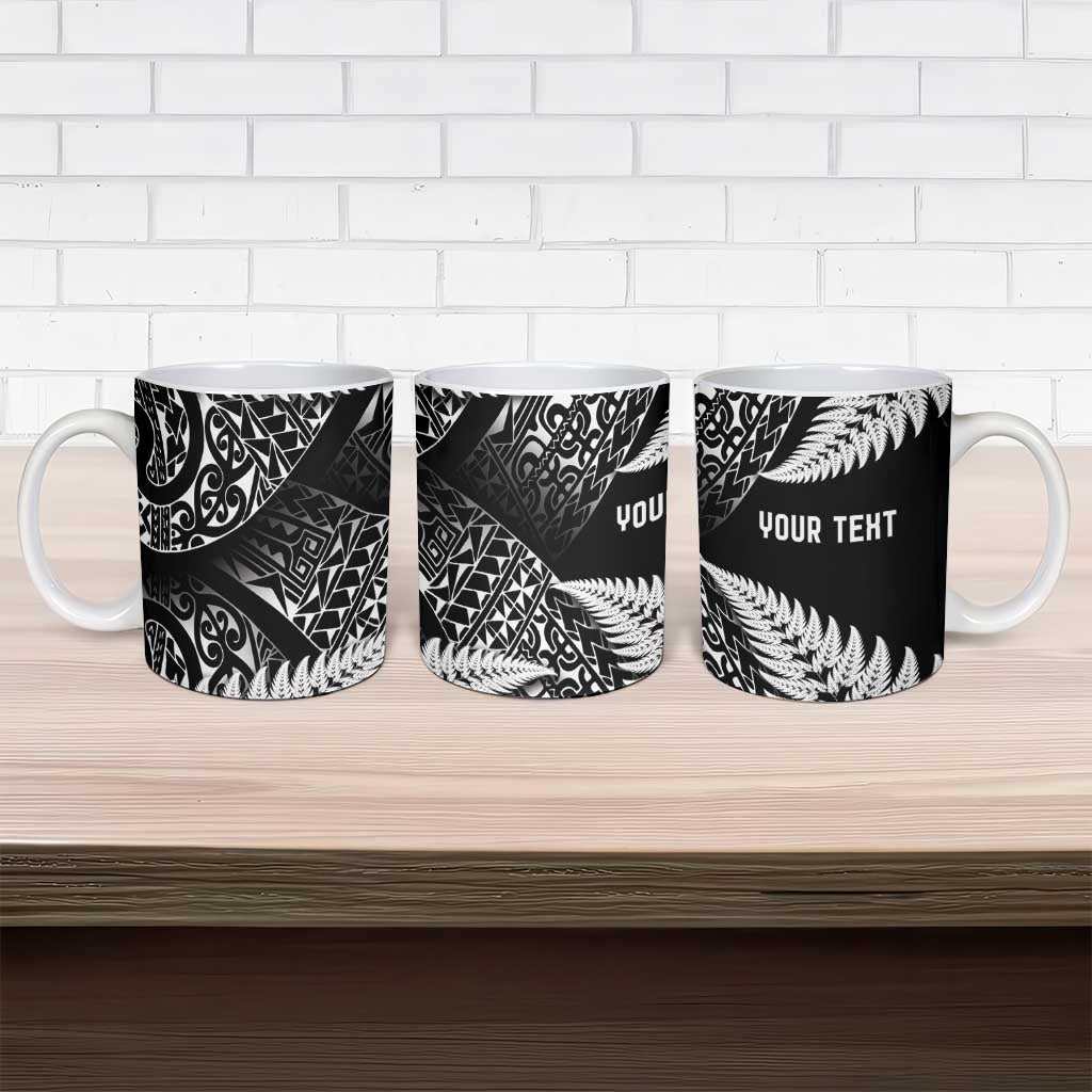 New Zealand Rugby Pacific Personalised Ceramic Mug All Black Maori Pasifika Fern Pattern - Aussie Hoodie