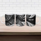 New Zealand Rugby Pacific Personalised Ceramic Mug All Black Maori Pasifika Fern Pattern - Aussie Hoodie