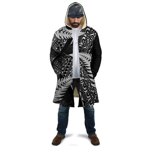 New Zealand Rugby Pacific Personalised Cloak All Black Maori Pasifika Fern Pattern - Aussie Hoodie