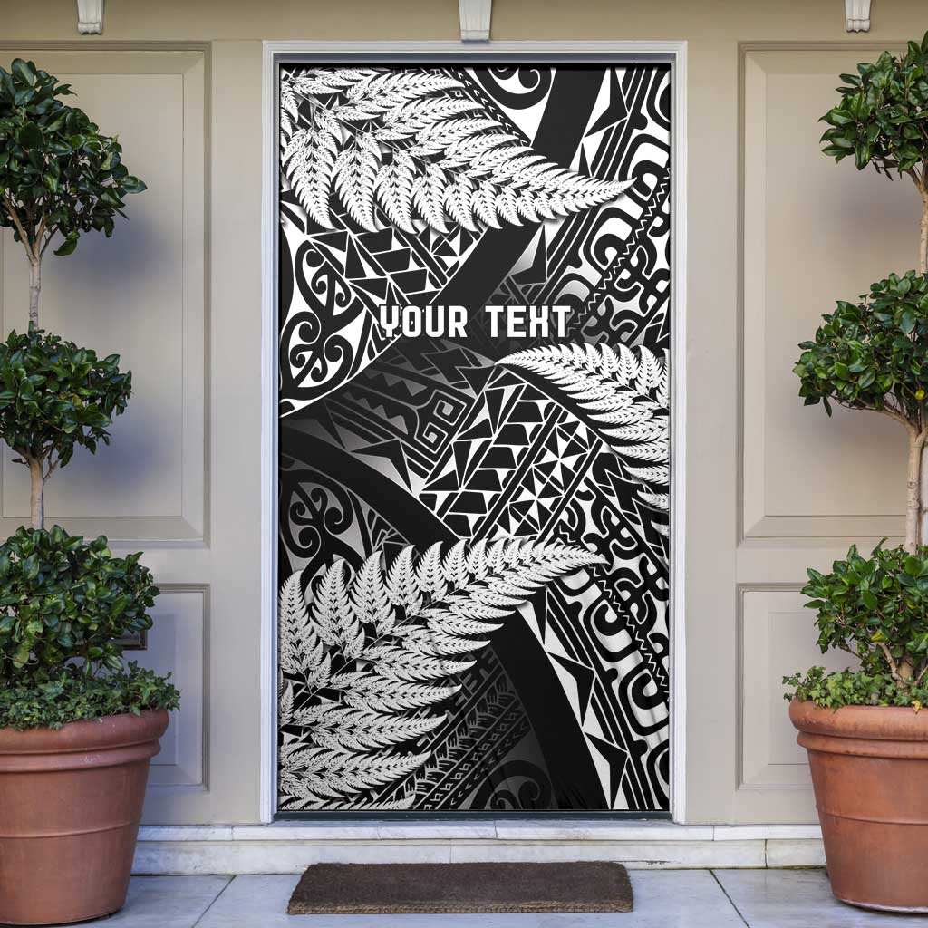 New Zealand Rugby Pacific Personalised Door Cover All Black Maori Pasifika Fern Pattern - Aussie Hoodie