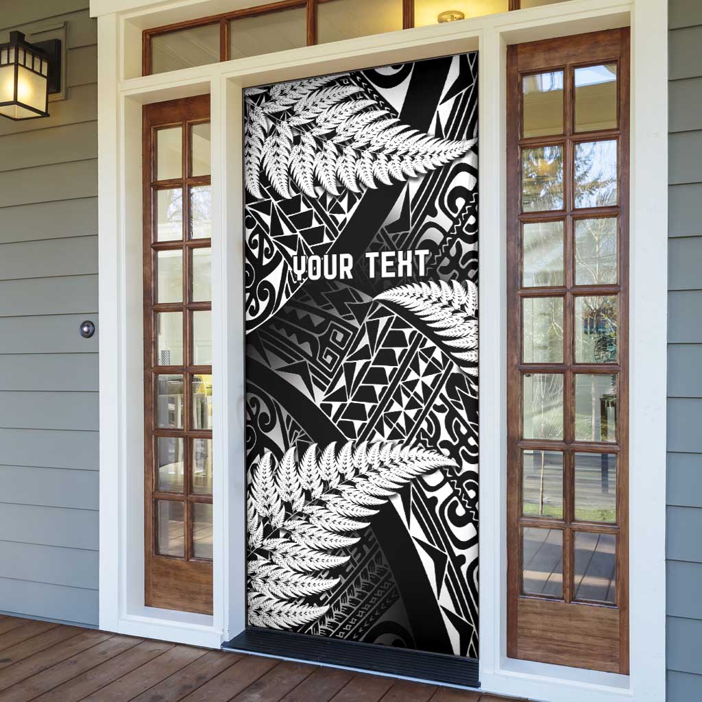 New Zealand Rugby Pacific Personalised Door Cover All Black Maori Pasifika Fern Pattern - Aussie Hoodie