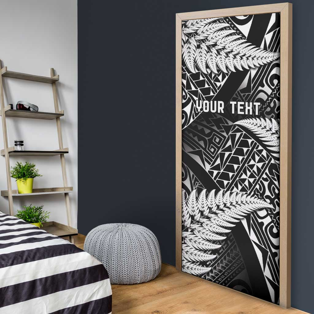 New Zealand Rugby Pacific Personalised Door Cover All Black Maori Pasifika Fern Pattern - Aussie Hoodie