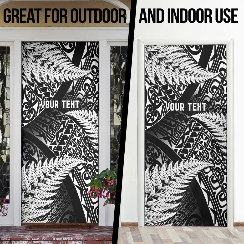 New Zealand Rugby Pacific Personalised Door Cover All Black Maori Pasifika Fern Pattern - Aussie Hoodie