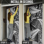New Zealand Rugby Pacific Personalised Door Cover All Black Maori Pasifika Fern Pattern - Aussie Hoodie