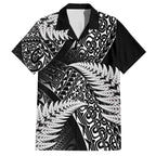 New Zealand Rugby Pacific Personalised Family Matching Short Sleeve Bodycon Dress and Hawaiian Shirt All Black Maori Pasifika Fern Pattern