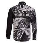 New Zealand Rugby Pacific Personalised Family Matching Short Sleeve Bodycon Dress and Hawaiian Shirt All Black Maori Pasifika Fern Pattern
