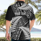 New Zealand Rugby Pacific Personalised Hawaiian Shirt All Black Maori Pasifika Fern Pattern