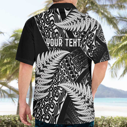 New Zealand Rugby Pacific Personalised Hawaiian Shirt All Black Maori Pasifika Fern Pattern