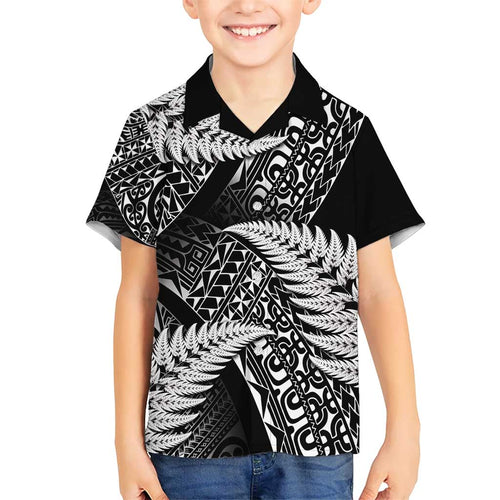 New Zealand Rugby Pacific Personalised Hawaiian Shirt All Black Maori Pasifika Fern Pattern