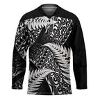 New Zealand Rugby Pacific Personalised Hockey Jersey All Black Maori Pasifika Fern Pattern - Aussie Hoodie