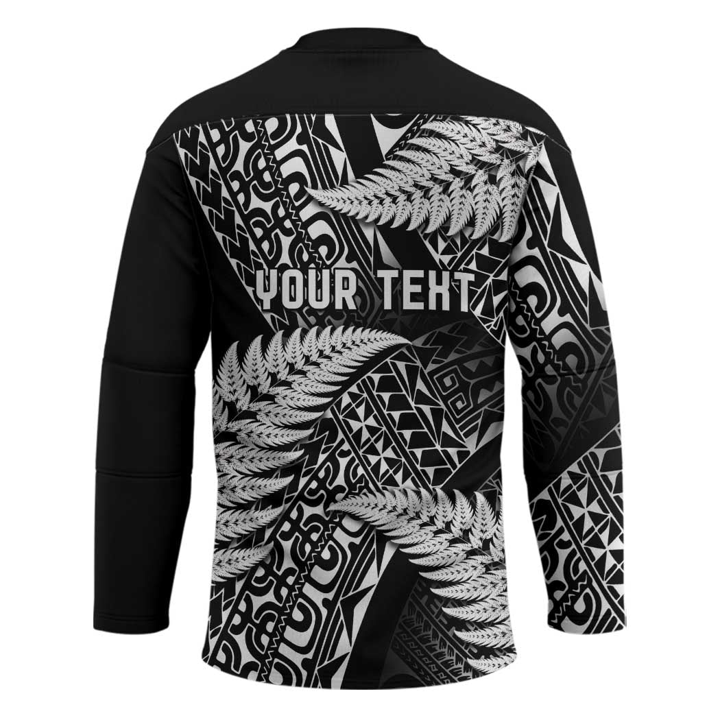 New Zealand Rugby Pacific Personalised Hockey Jersey All Black Maori Pasifika Fern Pattern - Aussie Hoodie