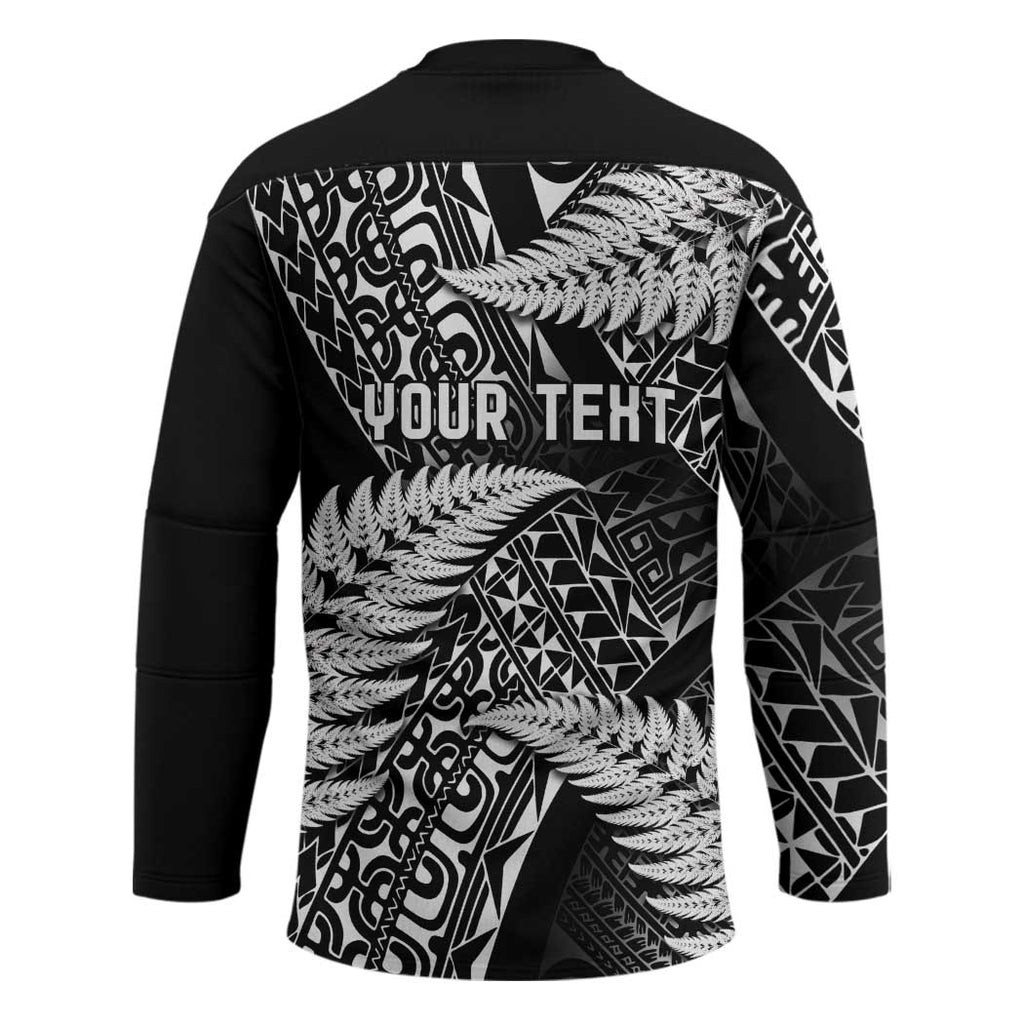 New Zealand Rugby Pacific Personalised Hockey Jersey All Black Maori Pasifika Fern Pattern - Aussie Hoodie
