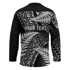 New Zealand Rugby Pacific Personalised Hockey Jersey All Black Maori Pasifika Fern Pattern - Aussie Hoodie