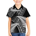 New Zealand Rugby Pacific Personalised Kid Hawaiian Shirt All Black Maori Pasifika Fern Pattern