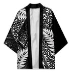 New Zealand Rugby Pacific Personalised Kimono All Black Maori Pasifika Fern Pattern - Aussie Hoodie