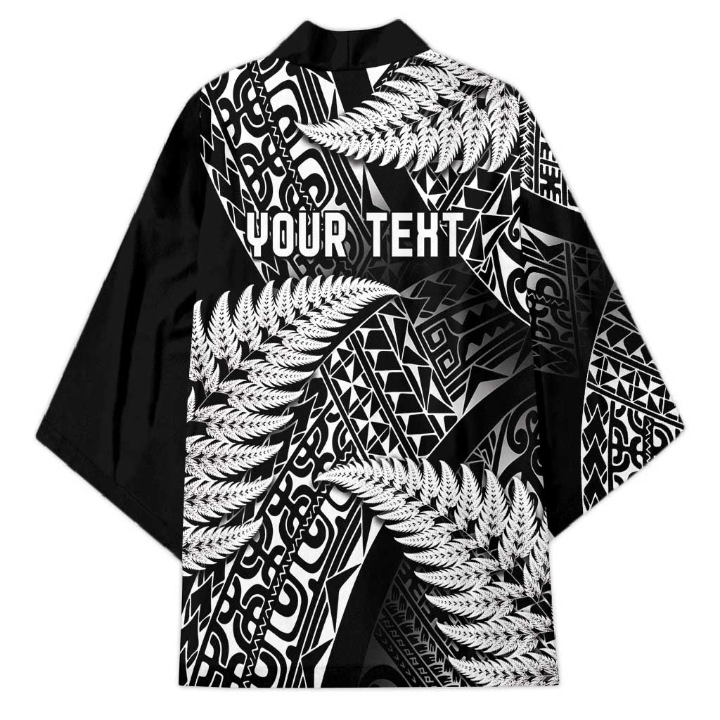 New Zealand Rugby Pacific Personalised Kimono All Black Maori Pasifika Fern Pattern - Aussie Hoodie